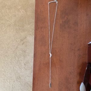 Lucky Brand silver Moon Charm necklace